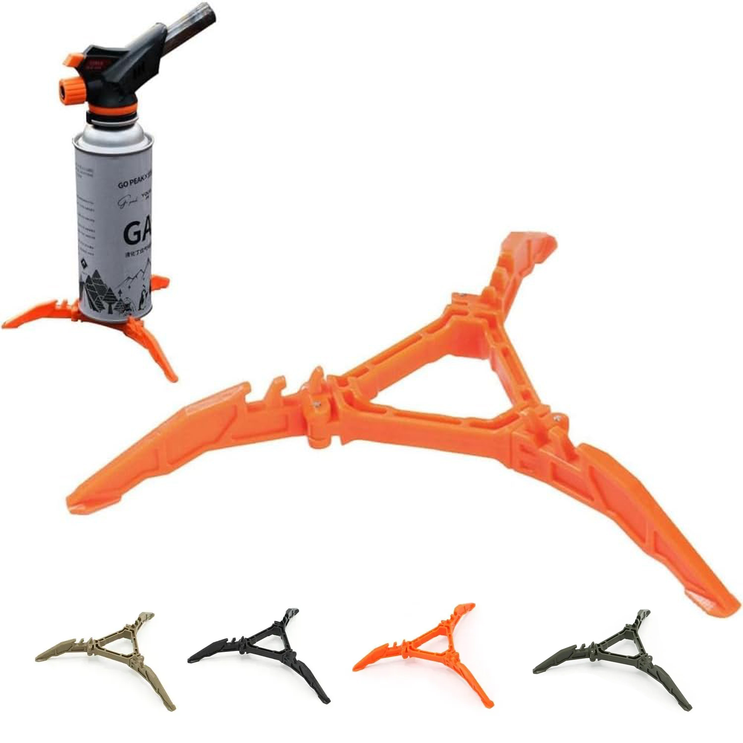 Camping Cooking Tripod - Składany uchwyt na zbiornik paliwa, stabilizator
