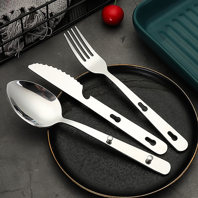 3 szt./zestaw Przenośne sztućc – Camping Cooking Bundle recenzja i cena